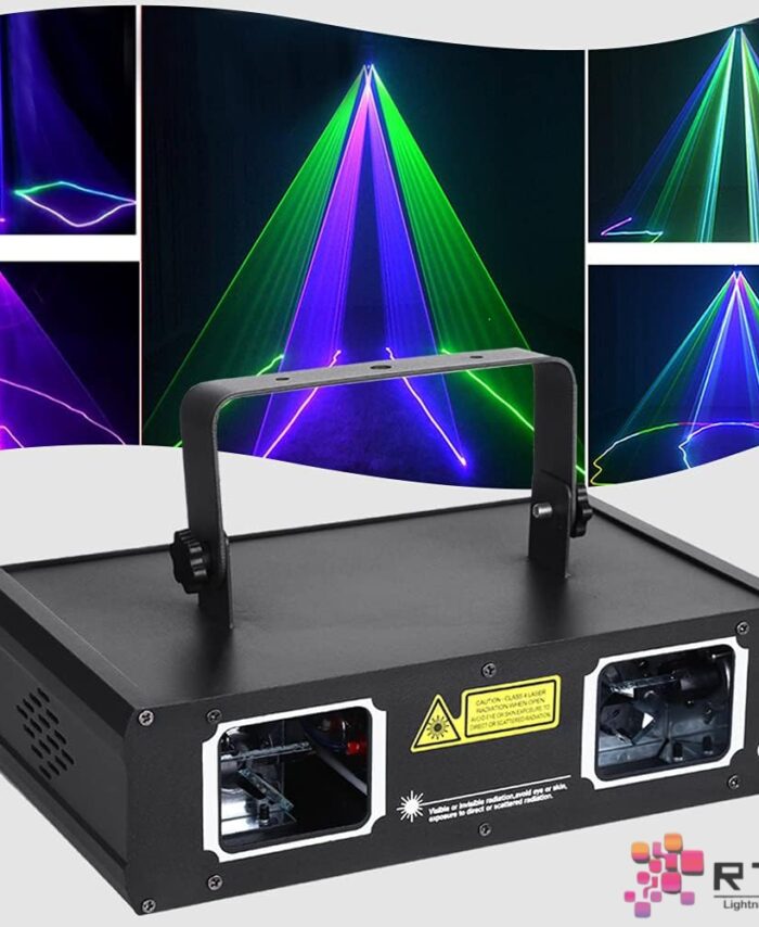 RTS Double-Head RGB Laser Beam Projector – 4×500 mW (2 W) | DMX, Sound, Auto, Master/Slave – Club & Event Stage Light