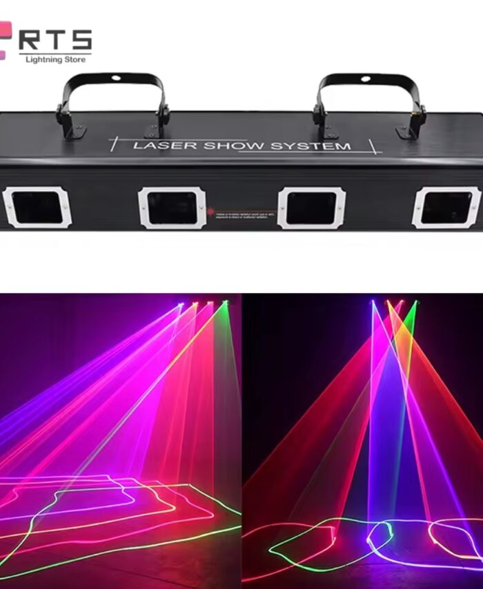 Pro 5-Head RGB Laser Light System | DMX-512 & Sound Active | Stage Lighting for DJ, Weddings, Clubs (CE Certified)